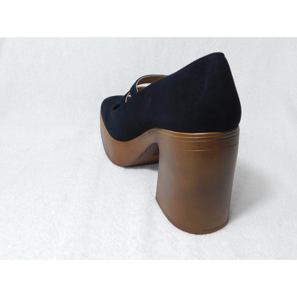 W691 Sun Stone Black Shaunaa Buckled Platform Dress Shoes 9.5 M - Picture 3 of 5